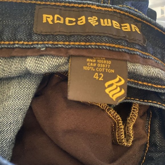 Rocawear Jeans Mens 42 Blue Baggy Denim Hip Hop 90s Streetwear 40x31 - Picture 16 of 16